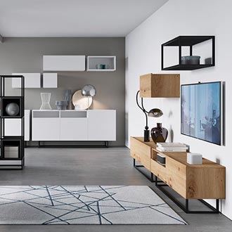 Wohnwand im skandinavischen Stil Inspiration für ein schönes nordisches Wohnzimmer